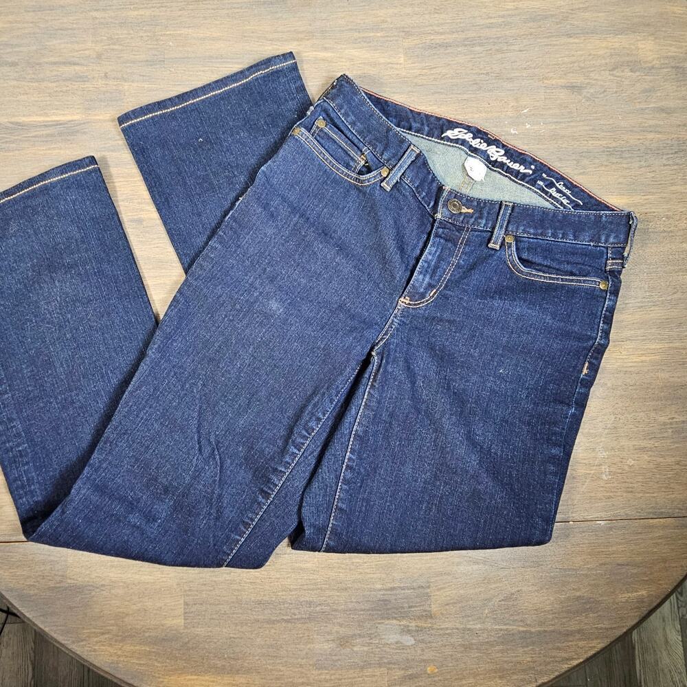 Eddie Bauer‎ Curvy Bootcut Jeans Women’s 4 Low Rise 29.5” Inseam Stretch Denim